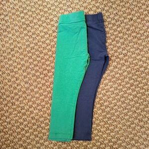 Bundle of Primary Green and Navy Leggings